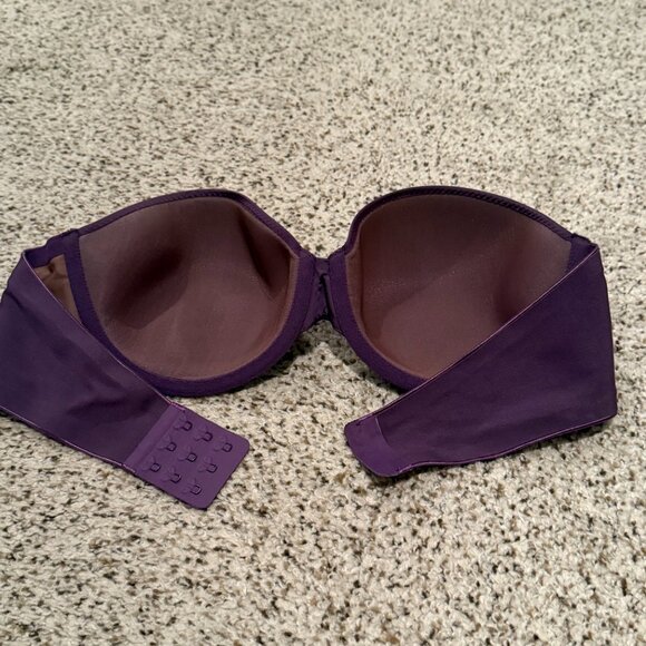 Victoria's Secret | Lined Strapless Underwire Bra | Eggplant | Size: 36C - Picture 2 of 16
